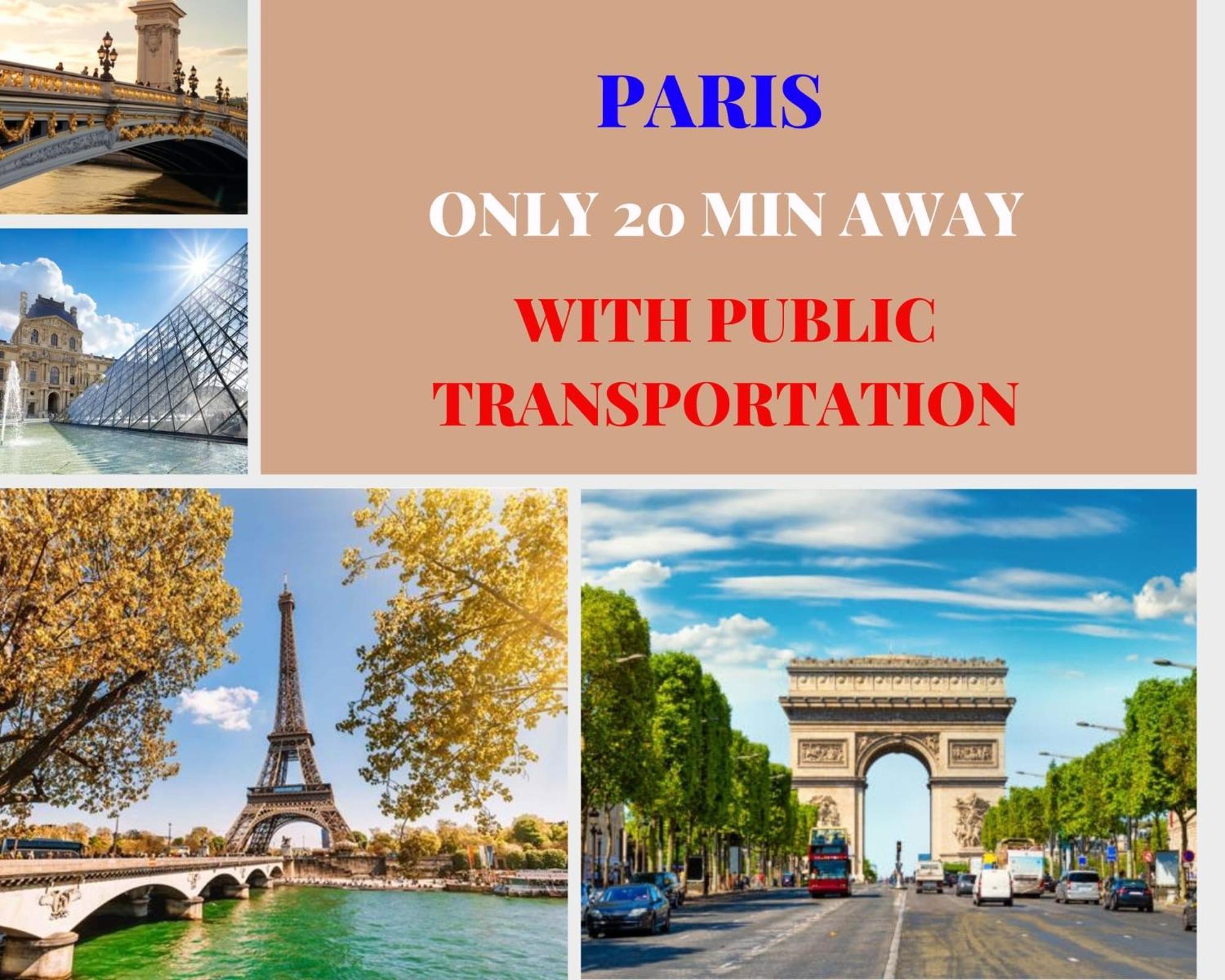 L'Eiffel - Self Checking, 20Min From Paris Apartment Дранси Екстериор снимка